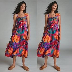 NWT Anthropologie Farm Rio Macaw Maxi Dress sz XS